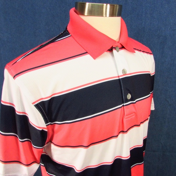 Pro Tour Other - Pro Tour Mens Golf Polo Shirt Sz S Pink White Blue